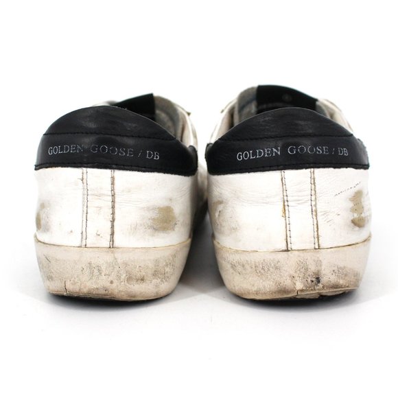 Golden Goose White Low Top Leather Sneakers Green Star Love Dealer Shoes size 39 - Picture 5 of 6